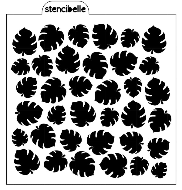 Tropical Leaves Stencil Design - SVG FILE ONLY