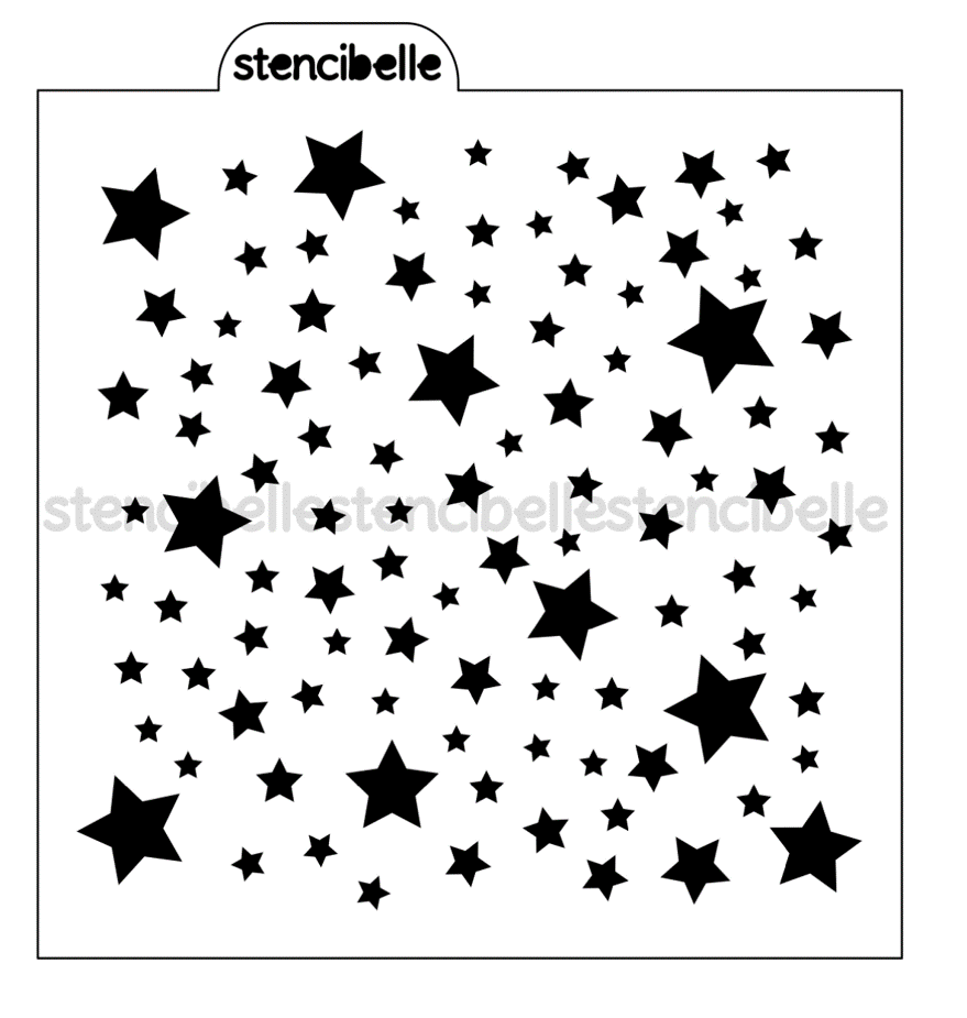 Twinkle Twinkle Little Stars Stencil Design - SVG FILE ONLY