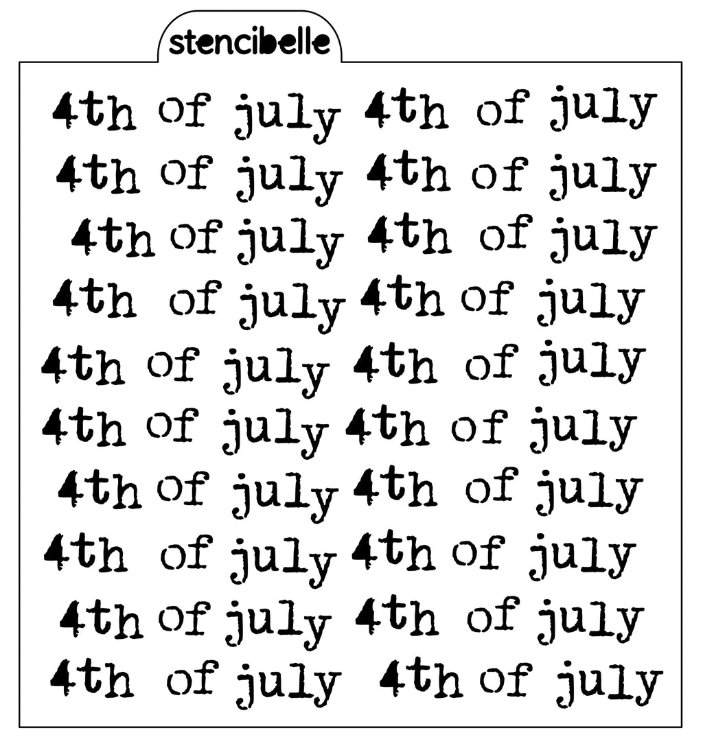 Vintage Typewriter 4th of July Stencil Design - SVG FILE ONLY