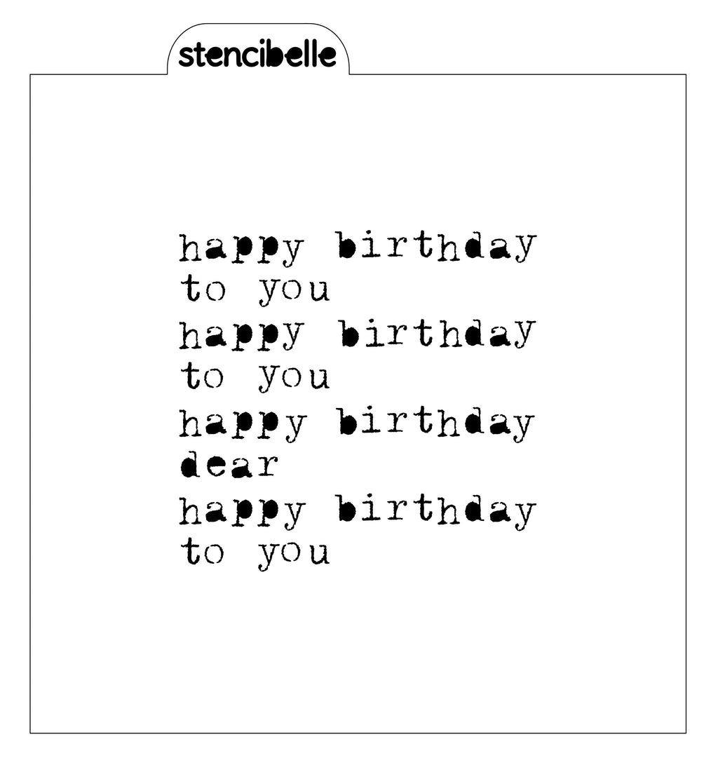 Vintage Typewriter - Happy Birthday Song - SVG FILE ONLY